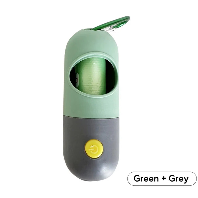 "Light-Up Dog Waste Bag Dispenser: Eco-Friendly Outdoor Pet Clean-Up Kit"