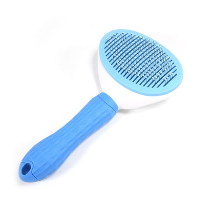 "Ultimate Pet Grooming Tool: Stainless Steel Automatic Hair Removal Comb for Dogs and Cats"