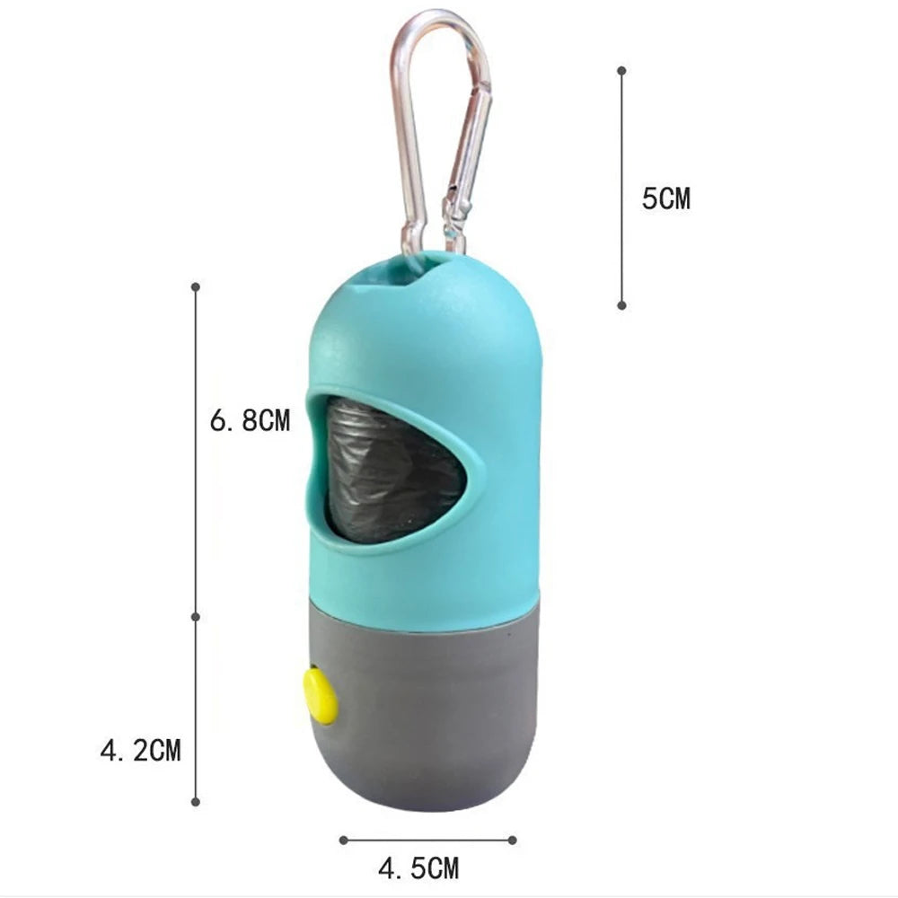 "Light-Up Dog Waste Bag Dispenser: Eco-Friendly Outdoor Pet Clean-Up Kit"