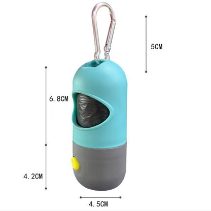 "Light-Up Dog Waste Bag Dispenser: Eco-Friendly Outdoor Pet Clean-Up Kit"